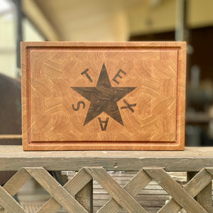 De Zavala Texas Flag Block, Cherry