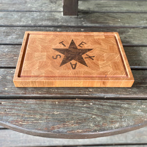 De Zavala Texas Flag Block, Cherry